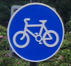 Diagram 955 cycle track sign