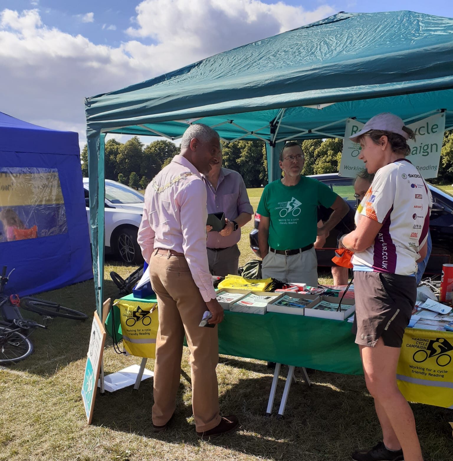 Reading Cycle Campaign Stand at East Reading Festival 2024