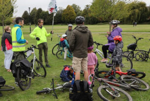 Kidical Mass children with cycles